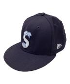 New Era×SUPREMEニューエラ×シュプリーム）の古着「キャップ」｜ダークネイビー