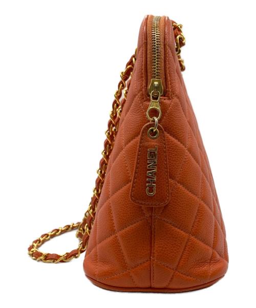 CHANEL（シャネル）CHANEL (シャネル) マトラッセ/チェーンショルダーバッグ オレンジの古着・服飾アイテム