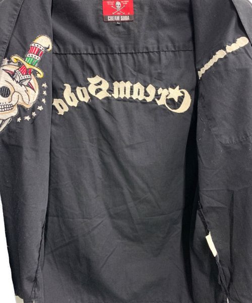 CREAM SODA（クリームソーダ）CREAM SODA (クリームソーダ) 半袖シャツ ブラック サイズ:Lの古着・服飾アイテム