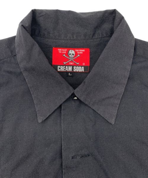 CREAM SODA（クリームソーダ）CREAM SODA (クリームソーダ) 半袖シャツ ブラック サイズ:Lの古着・服飾アイテム