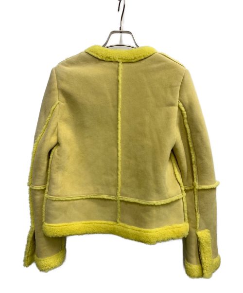 Zadig&Voltaire（ザディグエヴォルテール）Zadig&Voltaire (ザディグエヴォルテール) ムートンジャケット イエロー×ベージュ サイズ:TSの古着・服飾アイテム