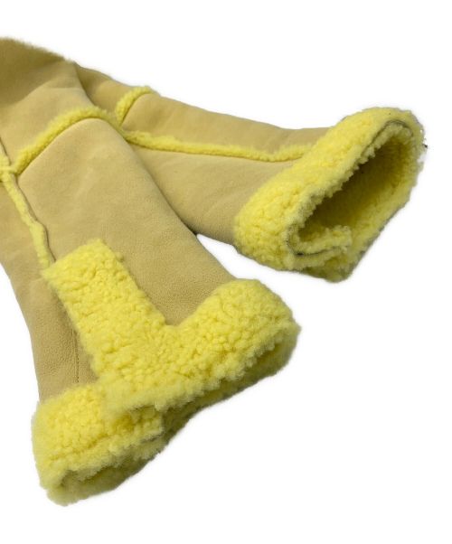 Zadig&Voltaire（ザディグエヴォルテール）Zadig&Voltaire (ザディグエヴォルテール) ムートンジャケット イエロー×ベージュ サイズ:TSの古着・服飾アイテム