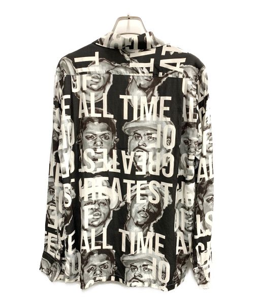 ALOHARUG（アロハラグ）ALOHARUG (アロハラグ) TAXY (タクシー) ラッパーオープンカラーシャツ ブラック サイズ:Mの古着・服飾アイテム