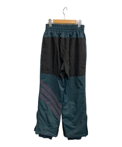 adidas（アディダス）adidas (アディダス) 90sスキーパンツ ブラック×グリーン サイズ:JASPO Lの古着・服飾アイテム