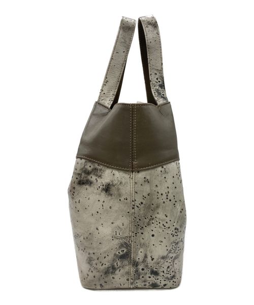 HIROKO HAYASHI（ヒロコ ハヤシ）HIROKO HAYASHI (ヒロコ ハヤシ) クレーパ 2WAYバッグ グレー×ブラウンの古着・服飾アイテム