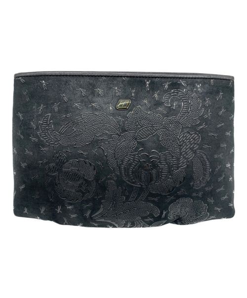 印傳屋（インデンヤ）印傳屋 (インデンヤ) INDEN CARRAY クラッチバッグ ブラックの古着・服飾アイテム