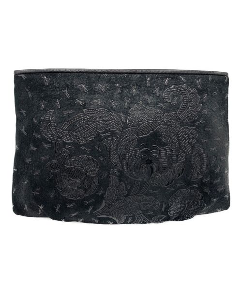 印傳屋（インデンヤ）印傳屋 (インデンヤ) INDEN CARRAY クラッチバッグ ブラックの古着・服飾アイテム