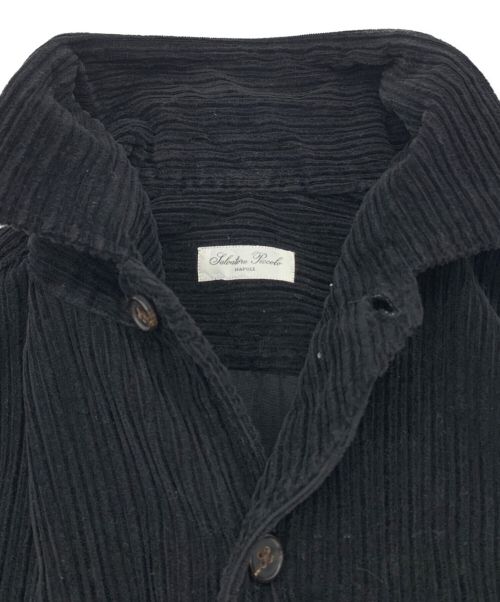 Salvatore Piccolo（サルヴァトーレ・ピッコロ）Salvatore Piccolo (サルヴァトーレ・ピッコロ) コーデュロイベトナムシャツ ブラック サイズ:表記無の古着・服飾アイテム