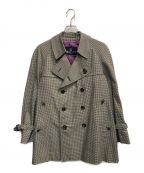 Aquascutumアクアスキュータム）の古着「ショートトレンチコート」｜ホワイト×ブラック