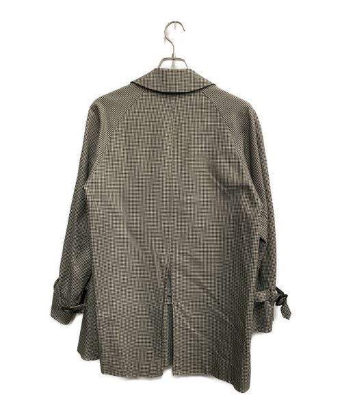 Aquascutum（アクアスキュータム）Aquascutum (アクアスキュータム) ショートトレンチコート ホワイト×ブラック サイズ:34の古着・服飾アイテム