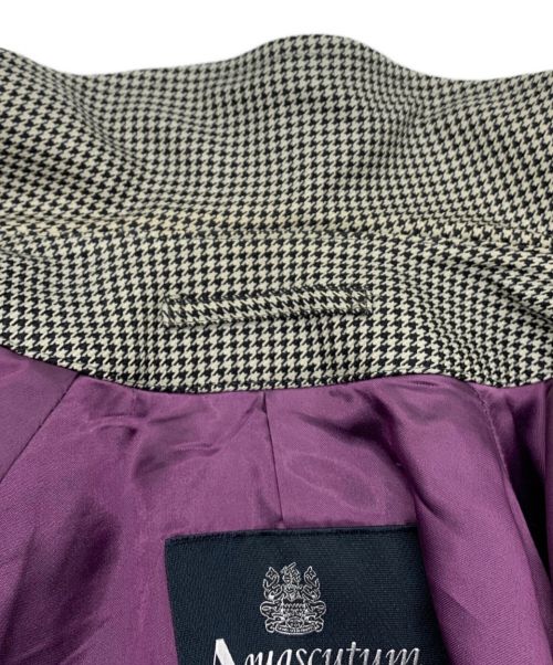 Aquascutum（アクアスキュータム）Aquascutum (アクアスキュータム) ショートトレンチコート ホワイト×ブラック サイズ:34の古着・服飾アイテム