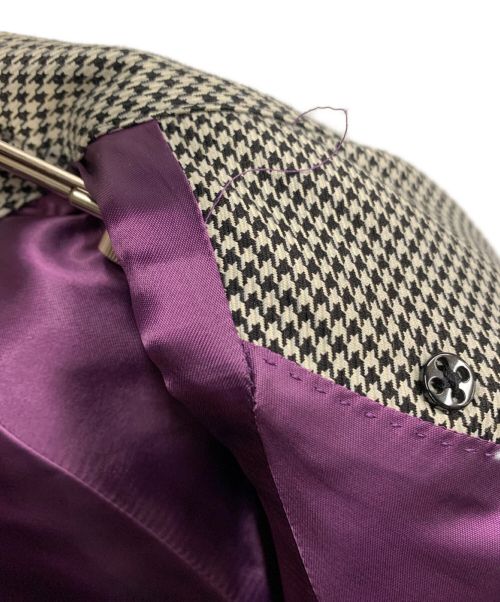 Aquascutum（アクアスキュータム）Aquascutum (アクアスキュータム) ショートトレンチコート ホワイト×ブラック サイズ:34の古着・服飾アイテム