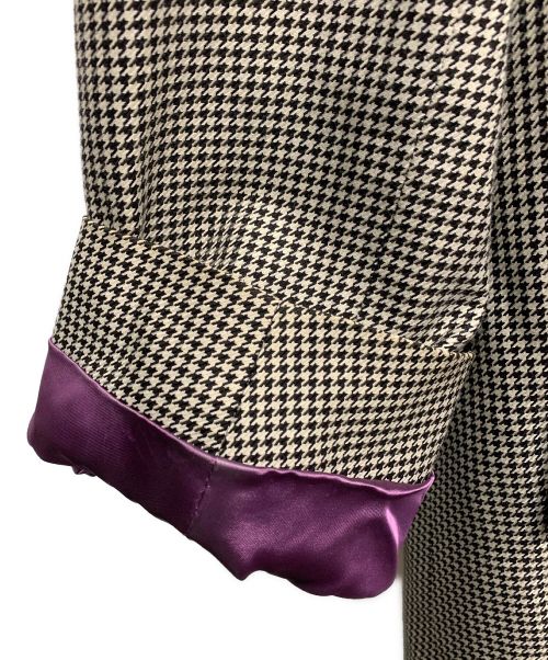 Aquascutum（アクアスキュータム）Aquascutum (アクアスキュータム) ショートトレンチコート ホワイト×ブラック サイズ:34の古着・服飾アイテム