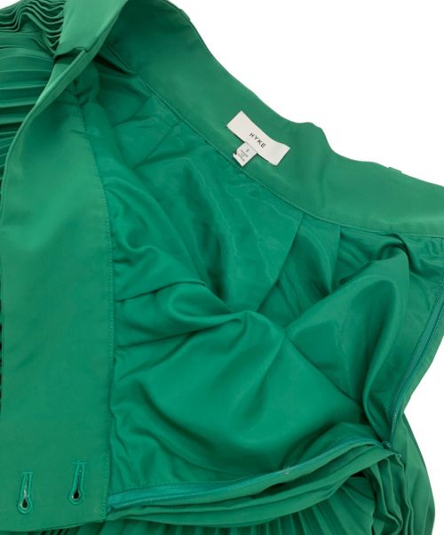 HYKE（ハイク）HYKE (ハイク) SQUARE PLEATED SKIRT グリーン サイズ:1の古着・服飾アイテム