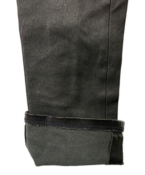 HELMUT LANG（ヘルムートラング）HELMUT LANG (ヘルムートラング) レザーレギンスパンツ ブラックの古着・服飾アイテム