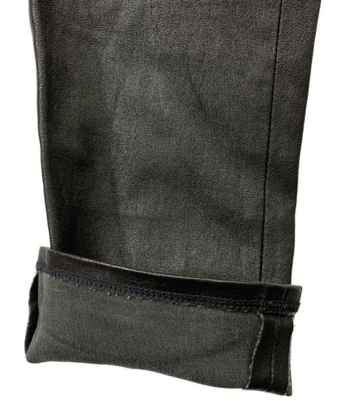 HELMUT LANG（ヘルムートラング）HELMUT LANG (ヘルムートラング) レザーレギンスパンツ ブラックの古着・服飾アイテム