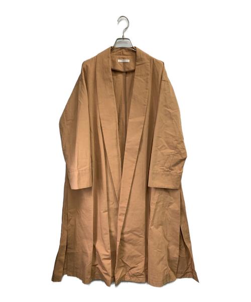 Plage（プラージュ）Plage (プラージュ) ショールカラーフレアコート ブラウン サイズ:38の古着・服飾アイテム