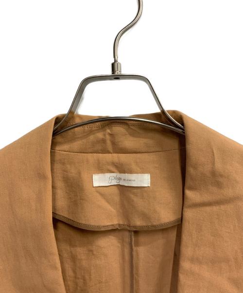 Plage（プラージュ）Plage (プラージュ) ショールカラーフレアコート ブラウン サイズ:38の古着・服飾アイテム