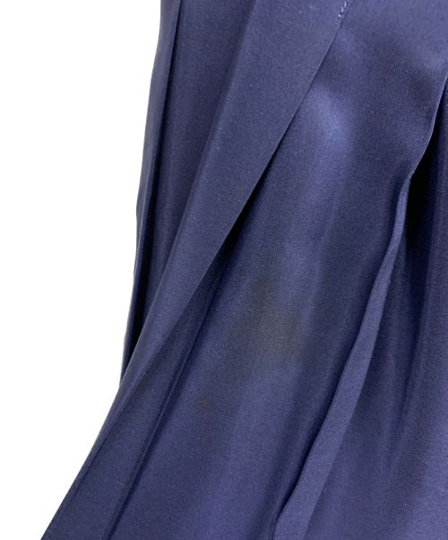 BLAMINK（ブラミンク）BLAMINK (ブラミンク) シルクギャザーロングスカート ネイビー サイズ:38の古着・服飾アイテム