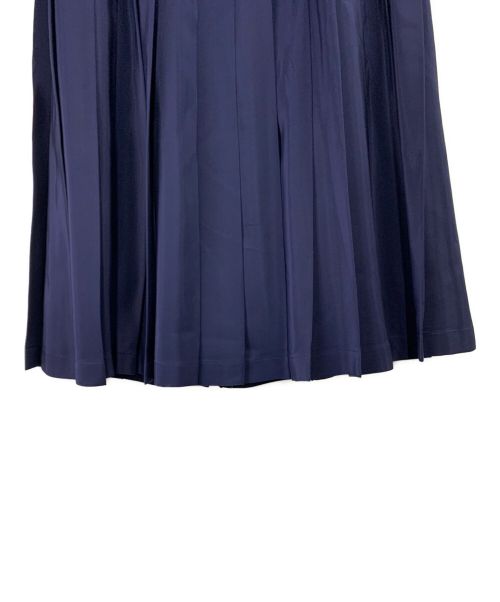 BLAMINK（ブラミンク）BLAMINK (ブラミンク) シルクギャザーロングスカート ネイビー サイズ:38の古着・服飾アイテム