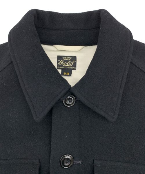 gold（ゴールド）gold (ゴールド) TASMANIA WOOL C.P.O. JACKET (タスマニア ウールCPOジャケット) ブラック サイズ:38の古着・服飾アイテム