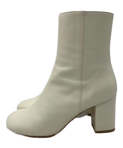 CHEMBUR（チェンバー）CHEMBUR (チェンバー) ラウンドジップブーツ アイボリー サイズ:36の古着・服飾アイテム