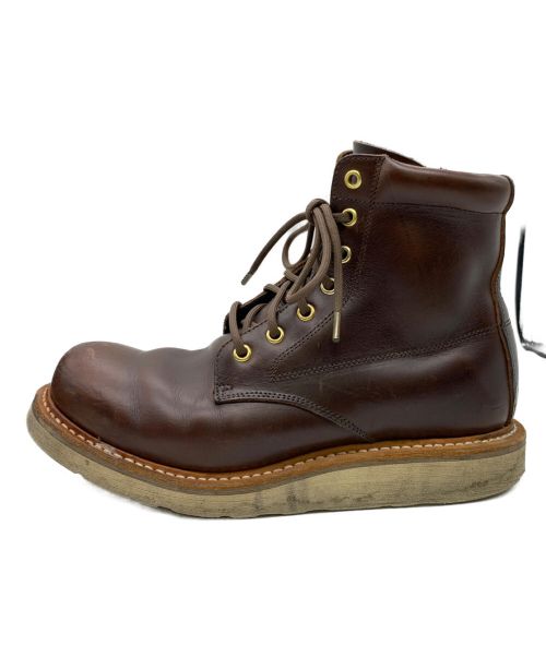 SLOW WEAR LION（スローウェアライオン）SLOW WEAR LION (スローウェアライオン) クロムエクセルレザープレーンMIDブーツ ブラウン サイズ:7の古着・服飾アイテム