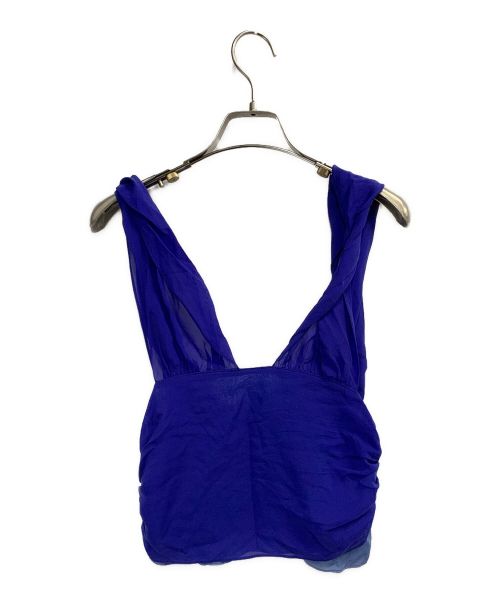 AKANE UTSUNOMIYA（アカネウツノミヤ）AKANE UTSUNOMIYA (アカネウツノミヤ) シルクビスチェ ブルー サイズ:36の古着・服飾アイテム