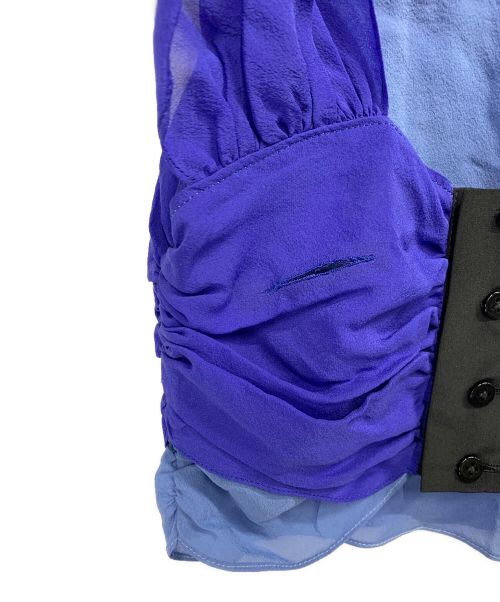 AKANE UTSUNOMIYA（アカネウツノミヤ）AKANE UTSUNOMIYA (アカネウツノミヤ) シルクビスチェ ブルー サイズ:36の古着・服飾アイテム