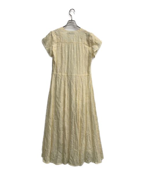 CHRISTYDAWN（CHRISTYDAWN）CHRISTYDAWN (CHRISTYDAWN) アップサイクル刺繍カシュクールワンピース イエロー サイズ:Sの古着・服飾アイテム