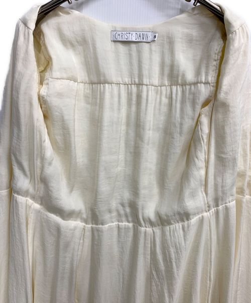 CHRISTYDAWN（CHRISTYDAWN）CHRISTYDAWN (CHRISTYDAWN) アップサイクル刺繍カシュクールワンピース イエロー サイズ:Sの古着・服飾アイテム