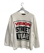 ANREALAGE×VISION STREET WEARアンリアレイジ×ヴィションストリートウェアー）の古着「ZOOM UP LONG T-SHIRT」｜ホワイト