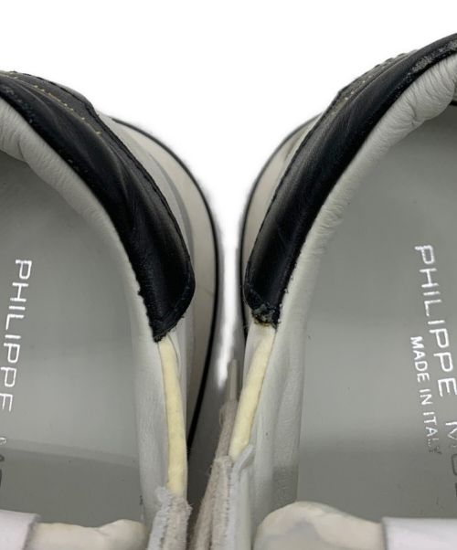 PHILIPPE MODEL（フィリップ モデル）PHILIPPE MODEL (フィリップ モデル) ローカットスニーカー ホワイト サイズ:40の古着・服飾アイテム