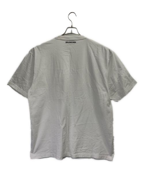 BALENCIAGA（バレンシアガ）BALENCIAGA (バレンシアガ) スマイルプリントオーバーサイズTシャツ ホワイト サイズ:XSの古着・服飾アイテム