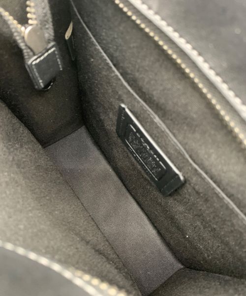 COACH（コーチ）COACH (コーチ) ディラン カラーブロック キャンバス トートバッグ ブラック×チャコールの古着・服飾アイテム