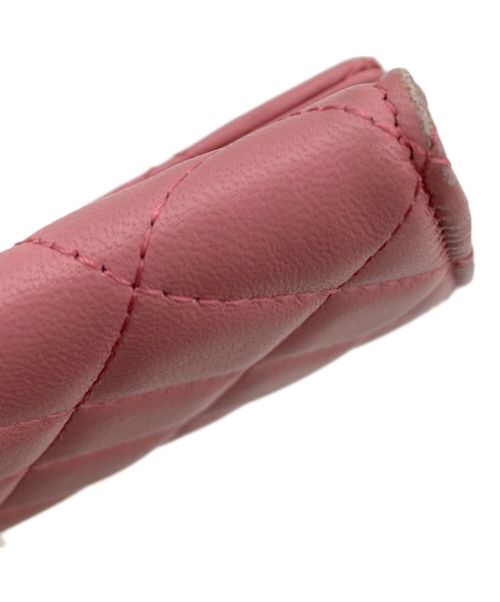 CHANEL（シャネル）CHANEL (シャネル) カードケース/マトラッセ ピンクの古着・服飾アイテム