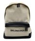 BALENCIAGA（バレンシアガ）の古着「ロゴ キャンバス リュックサック」｜アイボリー×ブラック