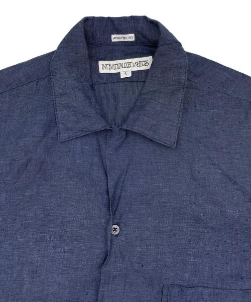 INDIVIDUALIZED SHIRTS（インディビジュアライズドシャツ）INDIVIDUALIZED SHIRTS (インディビジュアライズドシャツ) オープンカラーシャツ ブルー サイズ:Sの古着・服飾アイテム