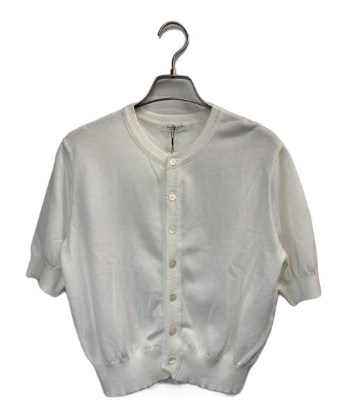 MACPHEE（マカフィー）MACPHEE (マカフィー) ドライコットンハーフスリーブカーディガン ホワイト サイズ:Sの古着・服飾アイテム