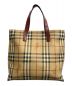 BURBERRY LONDON (バーバリーロンドン) ハンドバッグ チェック ベージュ×レッド：15000円