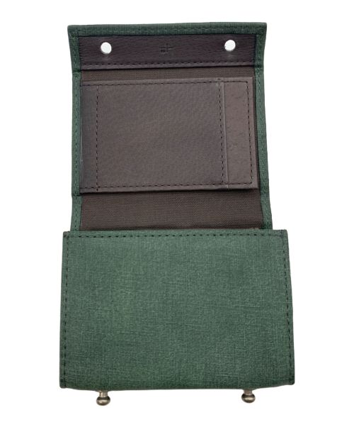 M+（エムピウ）M+ (エムピウ) 2つ折り財布 ミッレフォッリエ 2 P25 グリーンの古着・服飾アイテム
