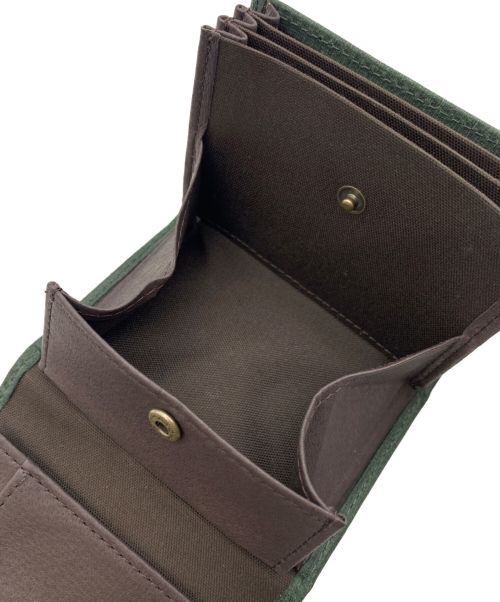 M+（エムピウ）M+ (エムピウ) 2つ折り財布 ミッレフォッリエ 2 P25 グリーンの古着・服飾アイテム