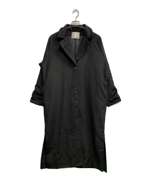 &gaime（アンジェム）&gaime (アンジェム) ロングコート / Stole coat ブラック サイズ:FREEの古着・服飾アイテム