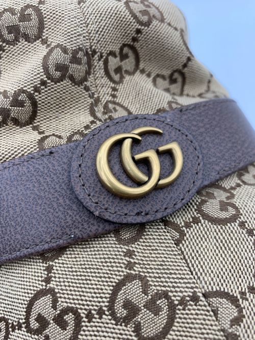 GUCCI（グッチ）GUCCI (グッチ) フェドラハット GGキャンバス ブラウン サイズ:M 58cmの古着・服飾アイテム
