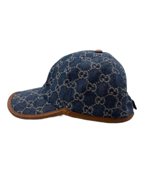 GUCCI（グッチ）GUCCI (グッチ) ベースボールキャップ インディゴ サイズ:S 57cmの古着・服飾アイテム