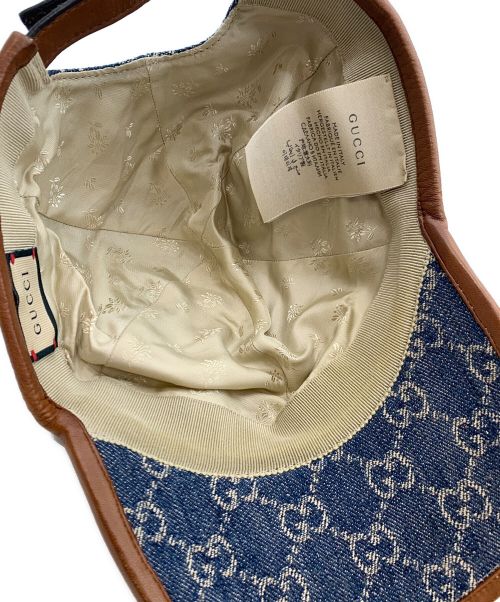 GUCCI（グッチ）GUCCI (グッチ) ベースボールキャップ インディゴ サイズ:S 57cmの古着・服飾アイテム