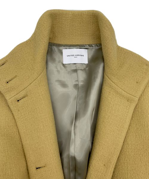 UNITED ARROWS TOKYO（ユナイテッドアローズトウキョウ）UNITED ARROWS TOKYO (ユナイテッドアローズトウキョウ) スタンドカラーコート イエロー サイズ:38の古着・服飾アイテム