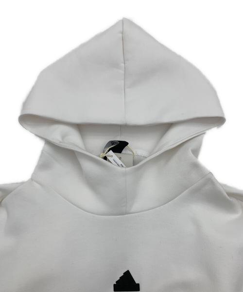 adidas（アディダス）adidas (アディダス) プルオーバーパーカー ホワイト サイズ:Sの古着・服飾アイテム