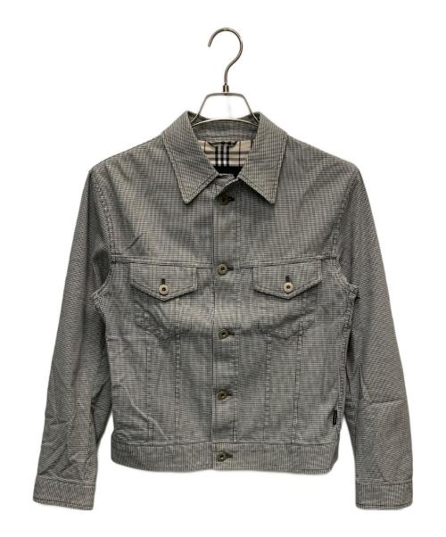 BURBERRY BLACK LABEL（バーバリーブラックレーベル）BURBERRY BLACK LABEL (バーバリーブラックレーベル) シャツジャケット ブラック×ホワイト サイズ:Mの古着・服飾アイテム