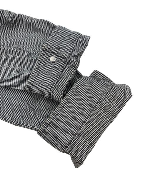 BURBERRY BLACK LABEL（バーバリーブラックレーベル）BURBERRY BLACK LABEL (バーバリーブラックレーベル) シャツジャケット ブラック×ホワイト サイズ:Mの古着・服飾アイテム